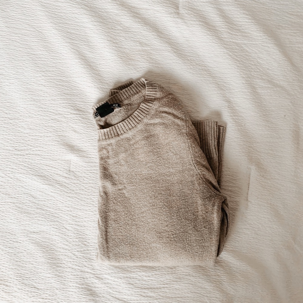 H&M Basic Beige Knitwear Sweater